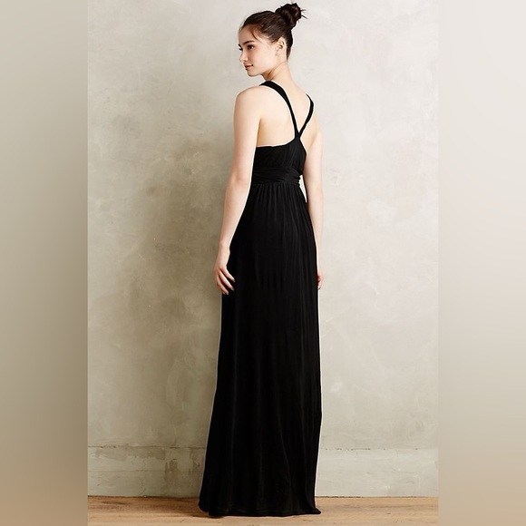 Anthropologie Maeve Yumi Basketweave Empire Waist Maxi Dress - Picture 2 of 7